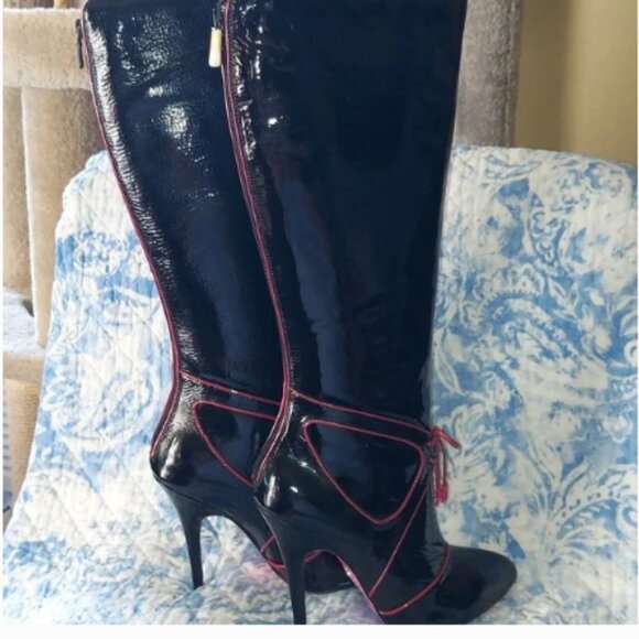 NEW Betsey Johnson VINTAGE KNEE HIGH BOOTS - Picture 6 of 15